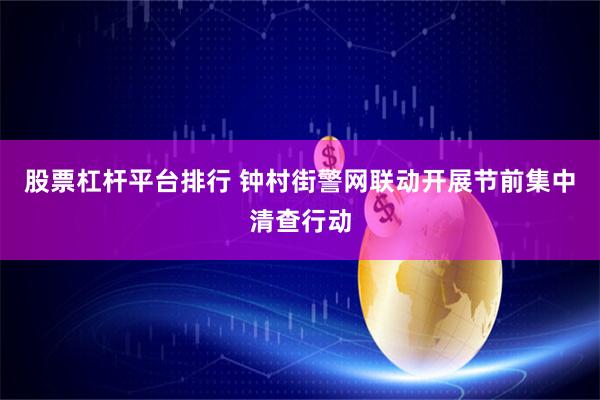 股票杠杆平台排行 钟村街警网联动开展节前集中清查行动