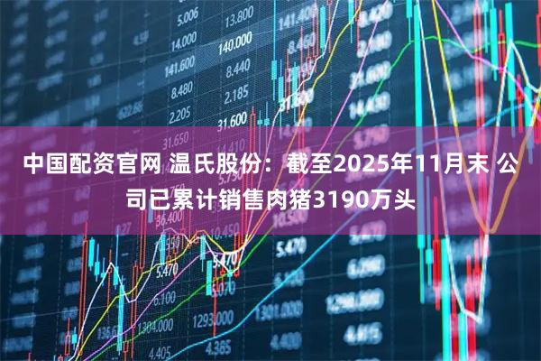 中国配资官网 温氏股份：截至2025年11月末 公司已累计销售肉猪3190万头