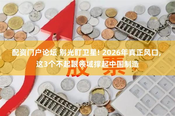 配资门户论坛 别光盯卫星! 2026年真正风口, 这3个不起眼领域撑起中国制造